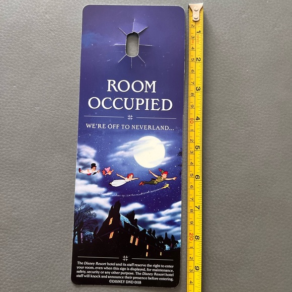Disney World Resort Guest Room Privacy Sign - DND Door Hanger - Peter Pan. - Picture 2 of 6